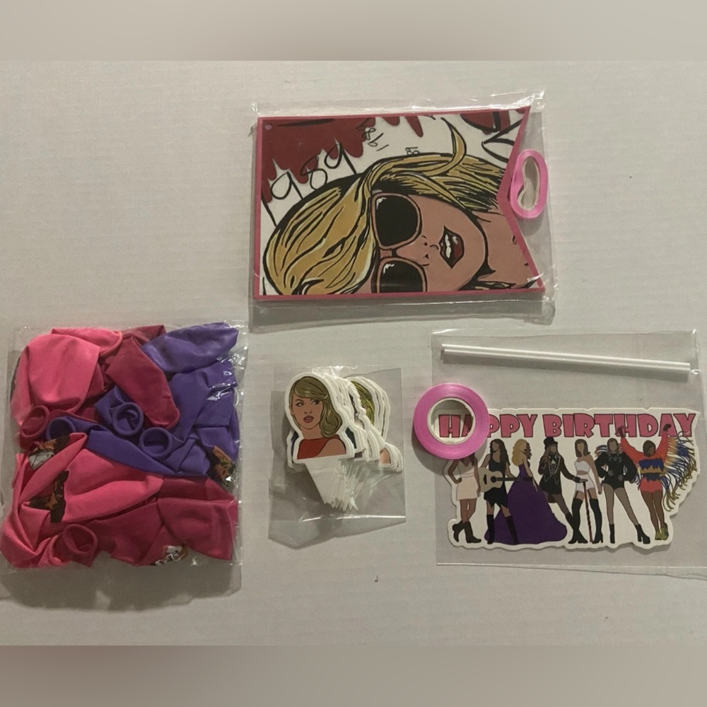 Taylor swift Birthday Party Decoration Set with Balloons and Cutouts